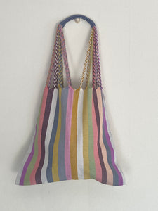 Hammock Tote in Pastel Stripes